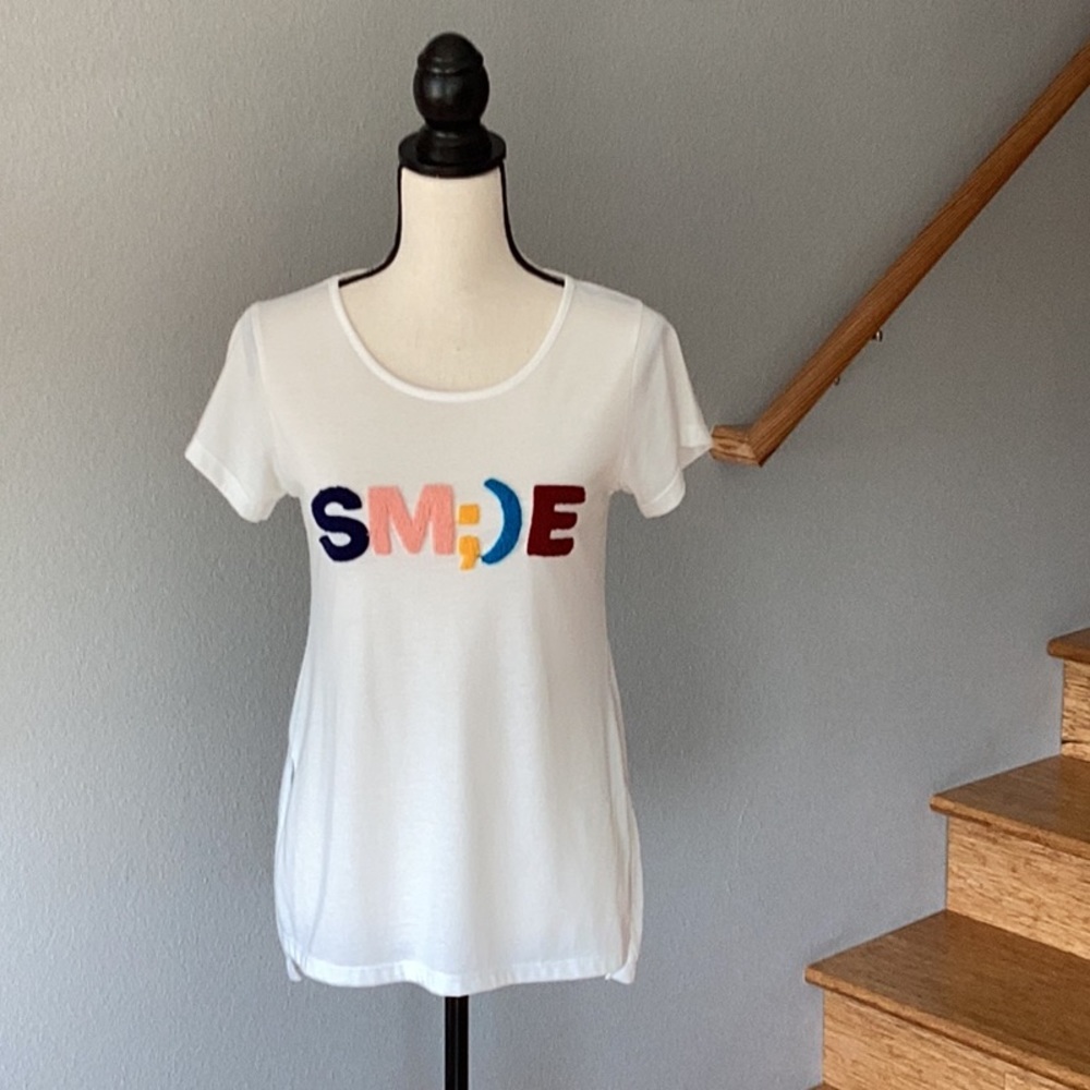 Sweet Claire “Smile” Textured T-Shirt